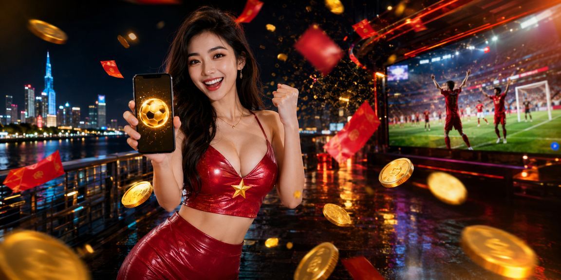 Người dùng tại TP.HCM cầm bao lì xì đỏ, liên tưởng đến phần thưởng và khuyến mãi trực tuyến